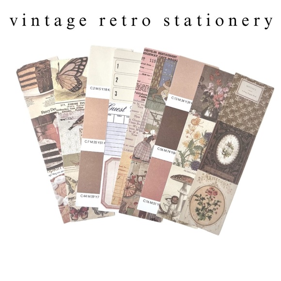 🏷️aesthetic retro, vintage, antique style foldable paper junk journal - Picture 1 of 10